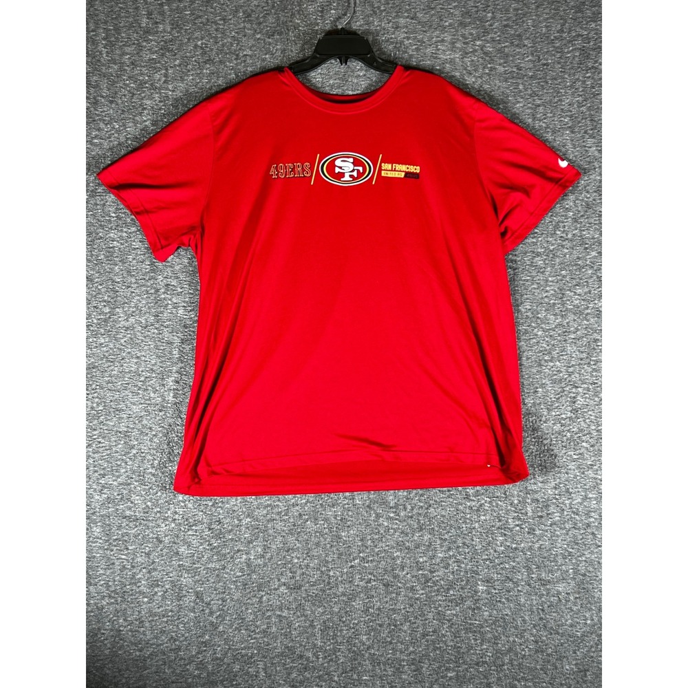 Nike San Francisco 49ers Dri-FIT Red Graphic T-Shirt Mens 3XL NFL Football
